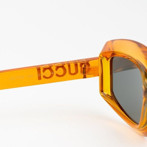 SALE! NEW Gucci GG1719S 005 Orange Grey Women Square Sunglasses GG 1719S main image 4